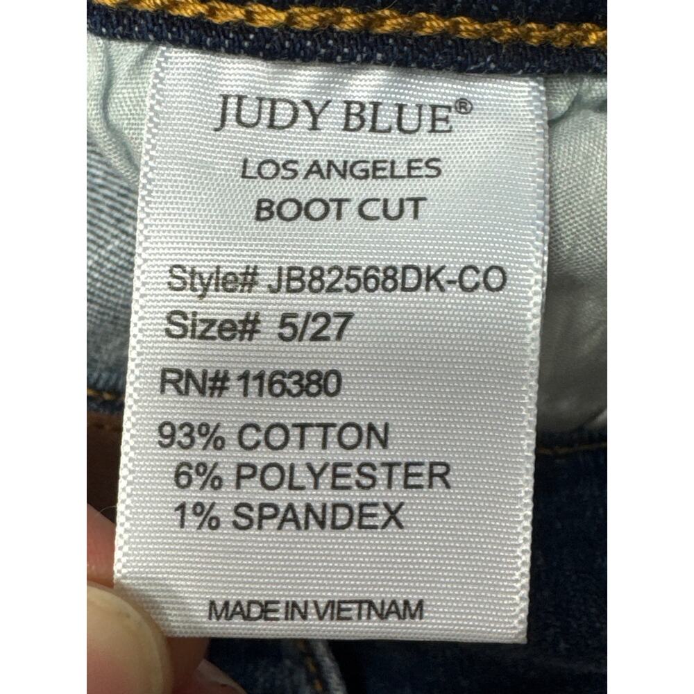 NWT Judy Blue Women's High Waist Bootcut Stretch Blue Jeans - Size 5/27 (26x32) - Picture 8 of 8